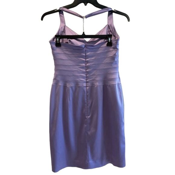 Papell Boutique Evening V-Neck Halter Prom Pencil Dress Lavender Size 10 - Picture 2 of 10